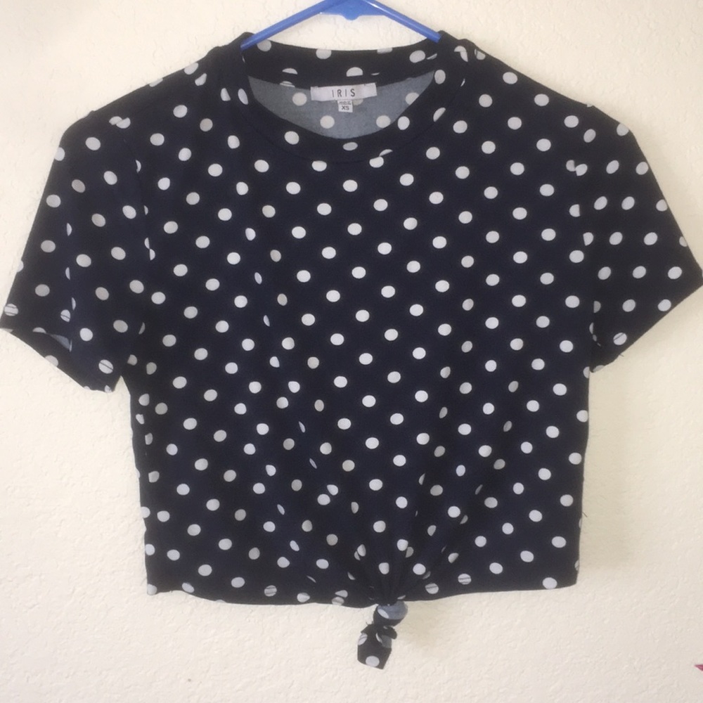 Navy blue crop top
